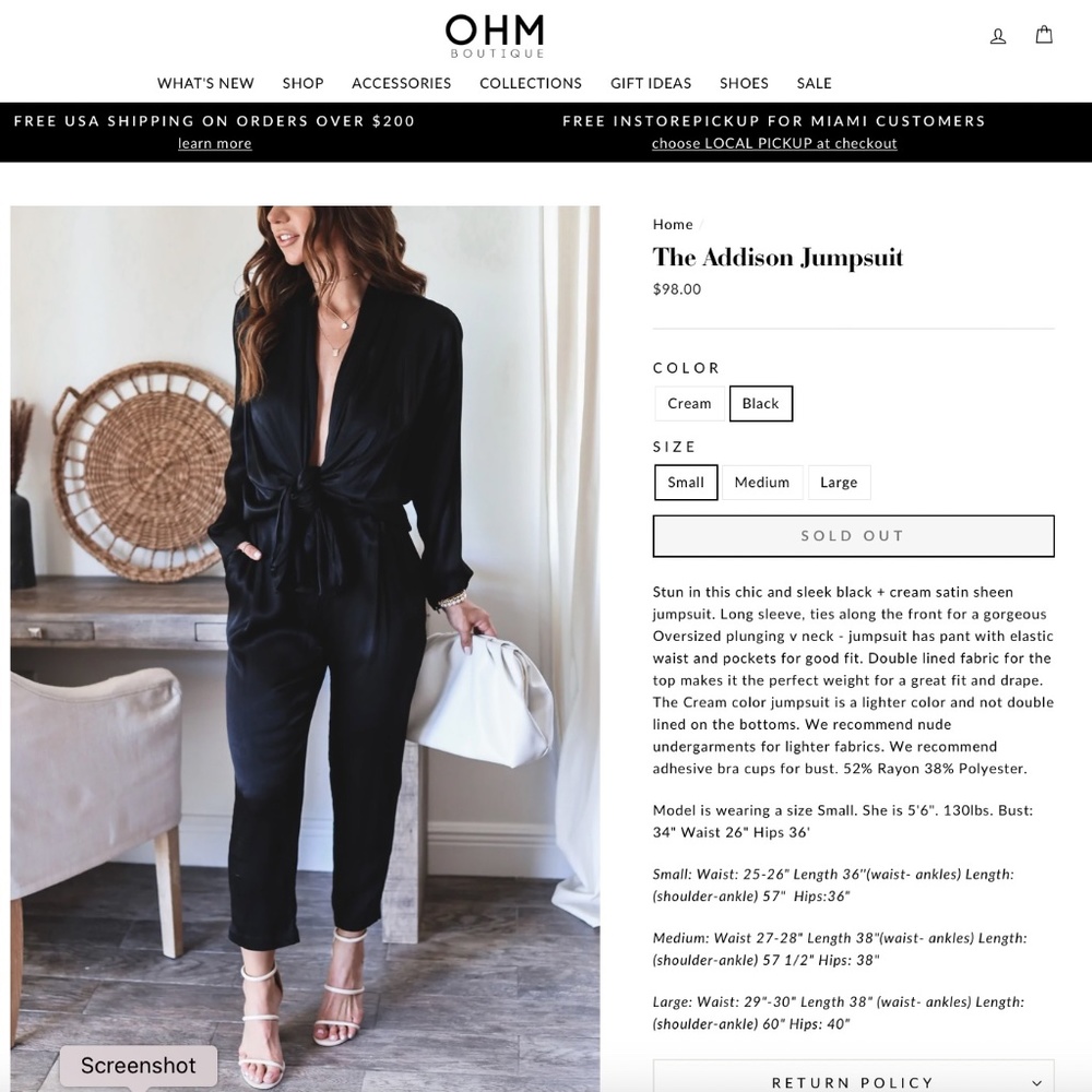 Black Jumpsuit (NEW NEVER WORN)